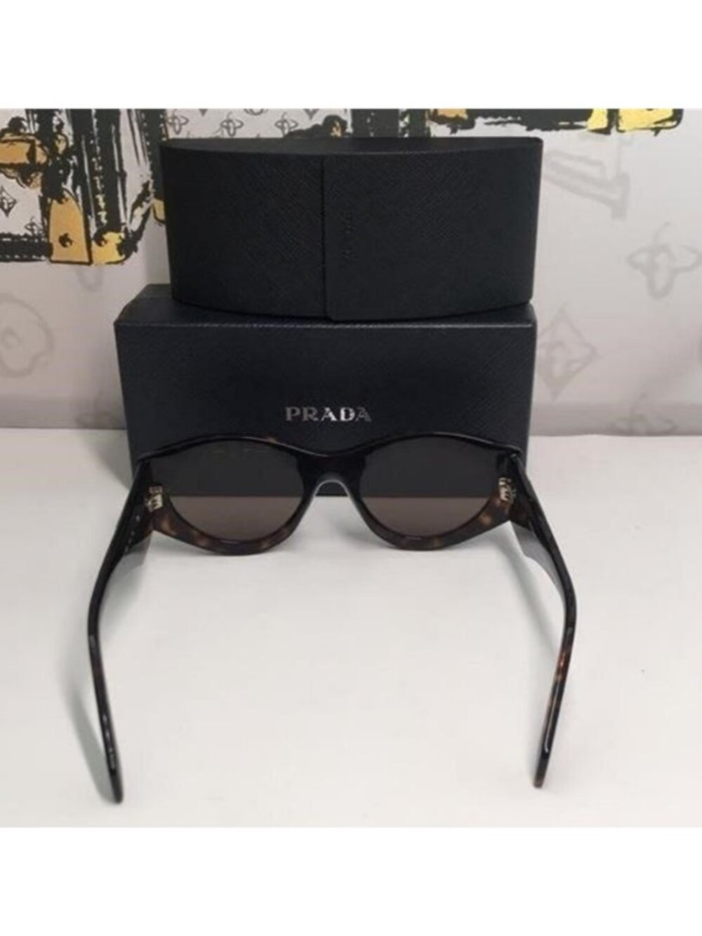 New Authentic Prada PR 20ZS Dark Brown Oval Ladies Sunglasses – 2AU06B 53 - Picture 3 of 12